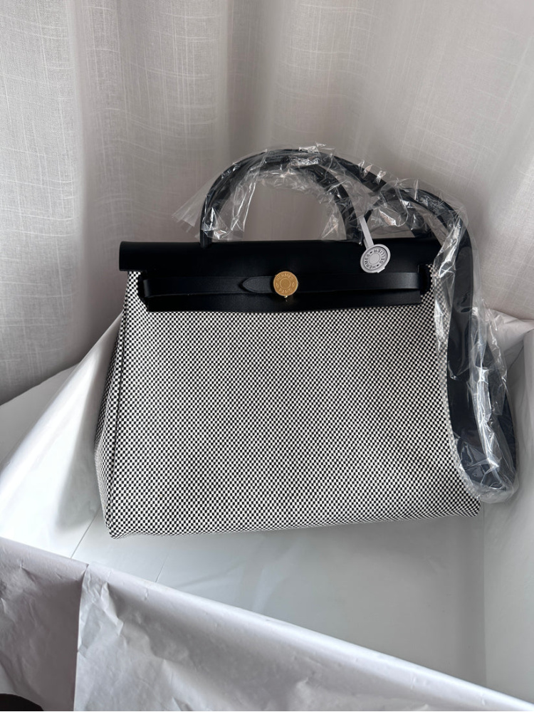 HERBAG 31 Ecru/Noir GHW